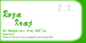 roza kraj business card